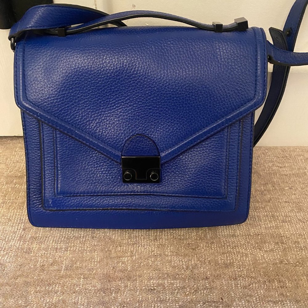 Loeffler Randall Blue Leather Messenger Bag - Picture 2 of 6